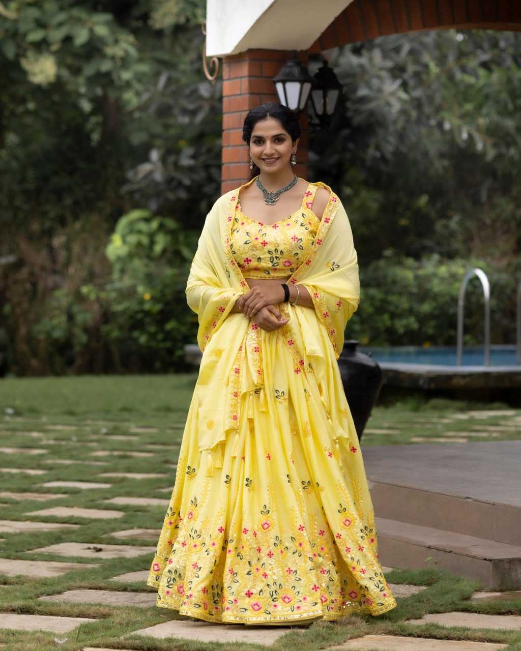 Chinon  Sequins Lehenga